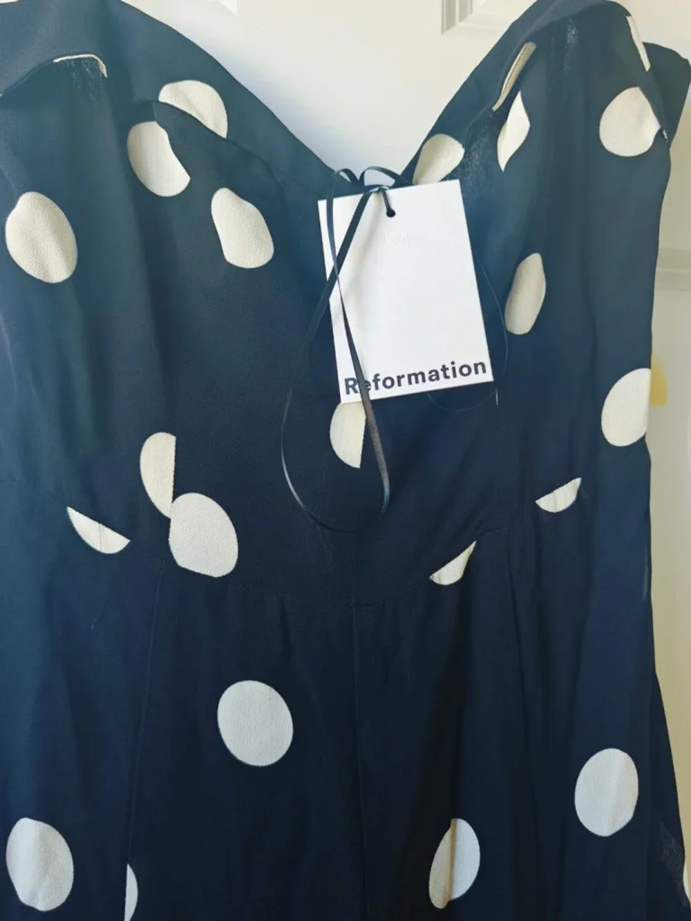 NEW Reformation Fredo Polka Dot Dress Classic - Picture 9 of 10